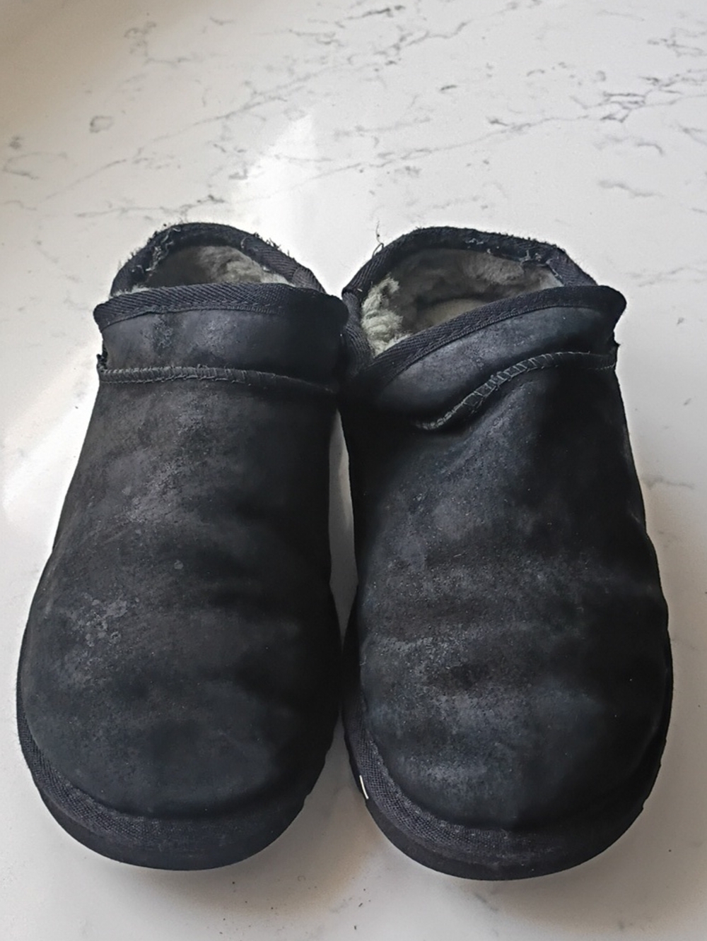Ugg Plush Lined Slip-On Clog - Black